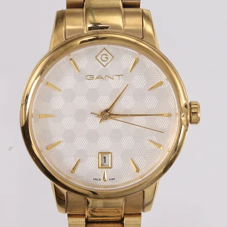 Armbåndsur Gant, modell G1690, snr 03000655, quartz, trenger batteribytte, uten tilbehør.  Kontakt Lånekontoret for frakt