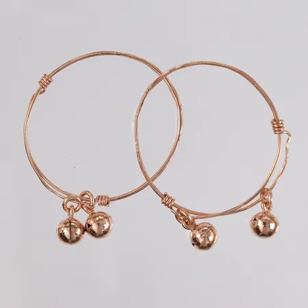 Ett par øreringer med kuler, 55x48mm, roségull, 9K Vekt: 15,2 g Kontakt Lånekontoret for frakt