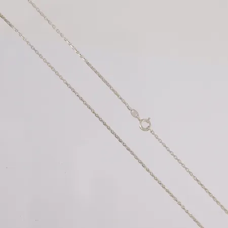 Halskjede Anker, lengde 45cm, bredde 1mm, 830/1000 sølv.  Vekt: 3,2 g Kontakt Lånekontoret for frakt