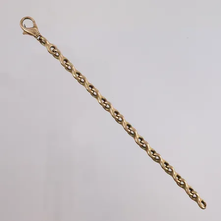 Armbånd, lengde 20,5cm, bredde 2,7- 8,1mm, slitt lås, 14K Vekt: 44 g Kontakt Lånekontoret for frakt