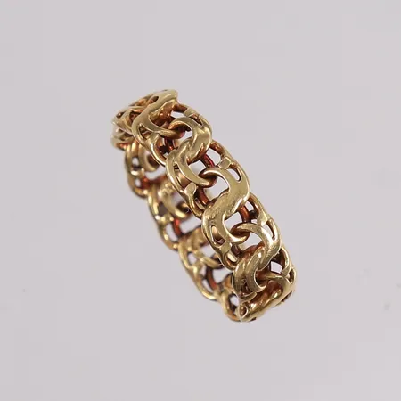 Ring bismarck, ø16,25mm, bredde ca 5mm, 14K gull.  Vekt: 3,6 g Kontakt Lånekontoret for frakt