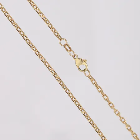 Kjede Anker, lengde 50cm, bredde 2mm, 14K Vekt: 9,7 g Kontakt Lånekontoret for frakt