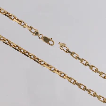 Kjede Anker, lengde 55cm, bredde 1,9- 4,7mm, 14K (OBS! Låsen er 18K), bruttovekt 52,8g Vekt: 0 g Kontakt Lånekontoret for frakt