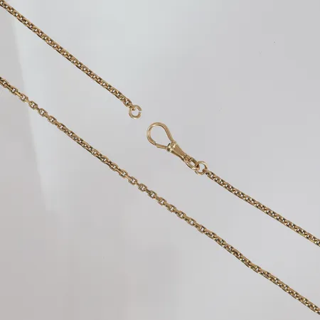 Lenke til lommeur, Anker, lengde 96cm, bredde 2,5mm, 14K Vekt: 25,7 g Kontakt Lånekontoret for frakt