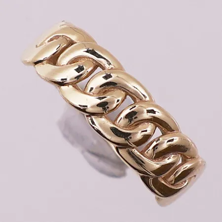 Ring Bismarck, Ø 16,4 mm, bredde 1,3 - 5,4 mm, 14K Vekt: 1,5 g Kontakt Lånekontoret for frakt