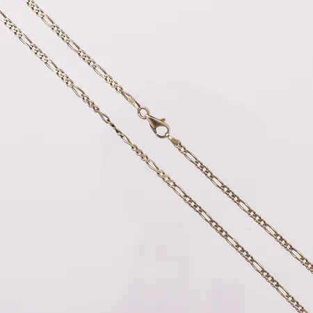 Halskjede Figaro, 52,3 cm, bredde 2,4 mm, 14K Vekt: 6,4 g Kontakt Lånekontoret for frakt