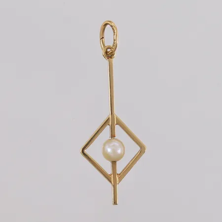 Anheng med perle, 42x15mm, 14K, bruttovekt 2,4g Vekt: 0 g Kontakt Lånekontoret for frakt