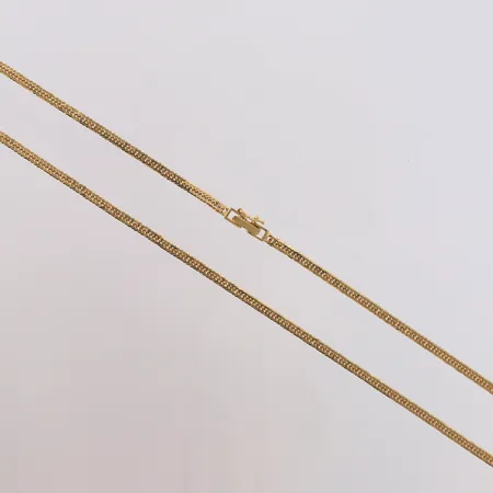 Kjede, lengde 51cm, bredde 2,7mm, 18K Vekt: 11,8 g Kontakt Lånekontoret for frakt