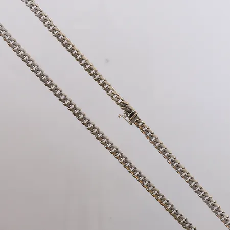 Kjede Panser, lengde 55cm, bredde 5,4mm, hvitt gull, 14K Vekt: 46,8 g Kontakt Lånekontoret for frakt