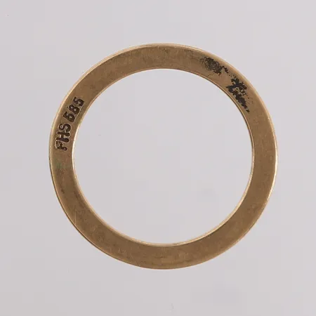 Ring, stemplet FHS, ø19,4mm, bredde 1,2mm, 14K Vekt: 3,3 g Kontakt Lånekontoret for frakt