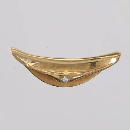 Anheng med diamant (1 x ca. 0,02ct), 33x12mm, 14K, bruttovekt 3,5g Vekt: 0 g Kontakt Lånekontoret for frakt