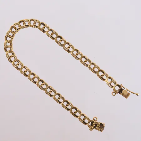Armbånd Bismarck, lengde 20cm, bredde 6,3mm, 14K Vekt: 13,1 g Kontakt Lånekontoret for frakt