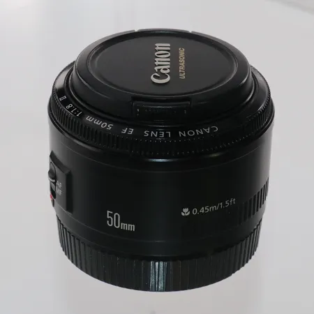 Objektiv Canon N118 EF 50mm 1:1.8 II ø52mm 0.45m/1.5ft, med deksler, ikke funksjonstestet, ingen bag/veske Kontakt Lånekontoret for frakt