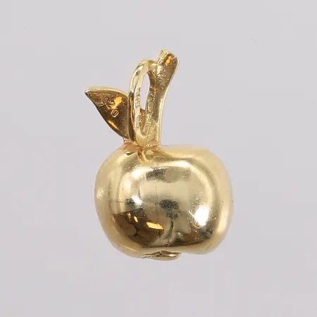 Anheng eple med 18 stk. diamanter (totalt ca. 0,40ct), 20x12mm, 14K, bruttovekt 5,2g Vekt: 0 g Kontakt Lånekontoret for frakt