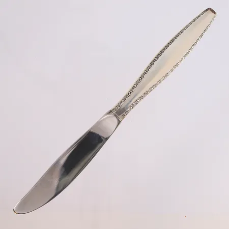 6 spisekniver, Romanse, lengde 20cm, 830S, bruttovekt 446,7g Vekt: 0 g Kontakt Lånekontoret for frakt