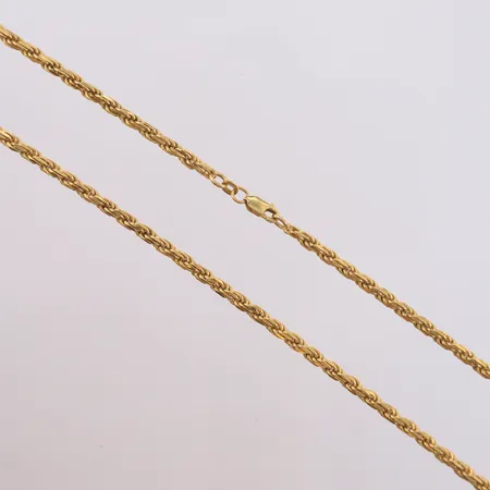 Kjede Cordel, lengde 44,5cm, bredde 3,5mm, 14K Vekt: 23,7 g Kontakt Lånekontoret for frakt