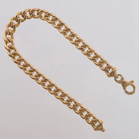 Armbånd Panser, hult, lengde 19,5cm, bredde 6,9mm, 14K Vekt: 11,2 g Kontakt Lånekontoret for frakt