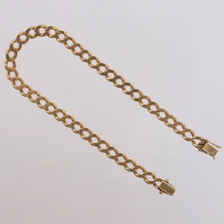 Armbånd Panser, lengde 23cm, bredde 6mm, 14K Vekt: 18,4 g Kontakt Lånekontoret for frakt