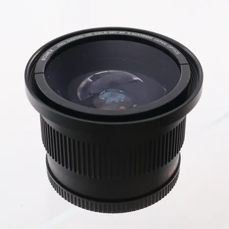 Objektiv Bower Pro Digital HD DSLR MC AF 0.42X58mm Macro, med deksler, ikke funksjonstestet, med skinnveske Kontakt Lånekontoret for frakt