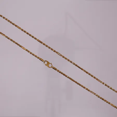 Halskjede, lengde 102 cm, bredde 2,5 mm, 22K Vekt: 40 g Kontakt Lånekontoret for frakt