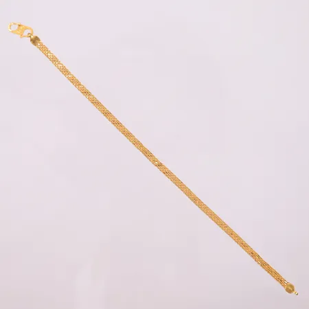 Armbånd, lengde 17,5cm, bredde 3,1mm, 22K Vekt: 3,3 g Kontakt Lånekontoret for frakt
