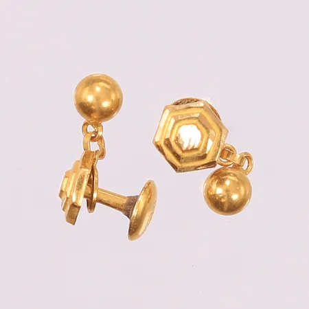Ett par øredobber, 15x7mm, 22K Vekt: 1,7 g Kontakt Lånekontoret for frakt