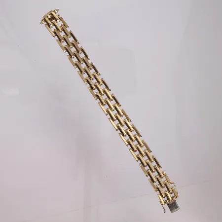 Armbånd Mursten, lengde 19,5cm, bredde 15,9mm, 14K Vekt: 35,5 g Kontakt Lånekontoret for frakt