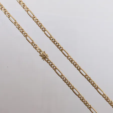 Kjede, lengde 58,5cm, bredde 6,4mm, 14K Vekt: 63,2 g Kontakt Lånekontoret for frakt