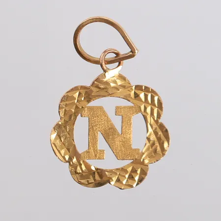 Anheng med bokstav "N", 31x20mm, 20K Vekt: 1,6 g Kontakt Lånekontoret for frakt