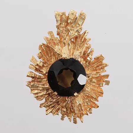 Anheng med brun sten, 46x34mm, 14K, bruttovekt 14,5g Vekt: 0 g Kontakt Lånekontoret for frakt