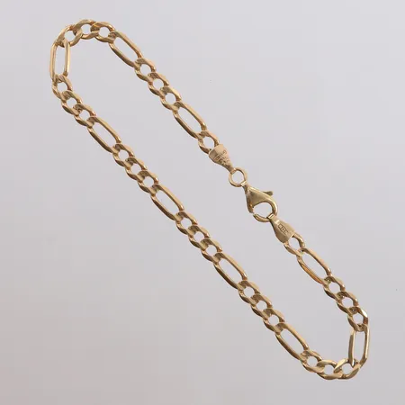 Armbånd Figaro, lengde 21cm, bredde 4,5mm, 14K Vekt: 5,5 g Kontakt Lånekontoret for frakt