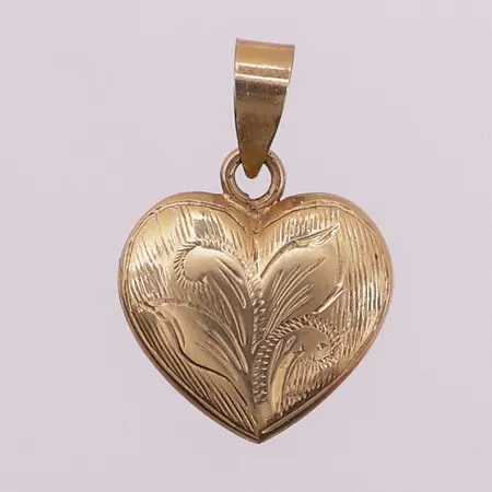 Anheng hjerte, 13,8 x 12,8 mm, bredde 3,5 mm, 14K Vekt: 0,7 g Kontakt Lånekontoret for frakt