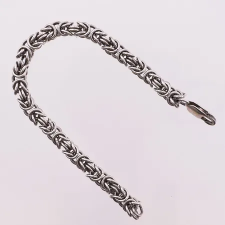 Armbånd konge, lengde 20 cm, bredde 6,8 mm, 925S Vekt: 31,2 g Kontakt Lånekontoret for frakt