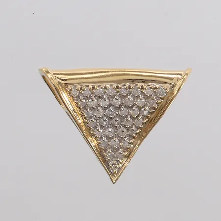 Anheng med diamanter (36 x ca. 0,02ct), 29x25mm, 14K Vekt: 4,9 g Kontakt Lånekontoret for frakt