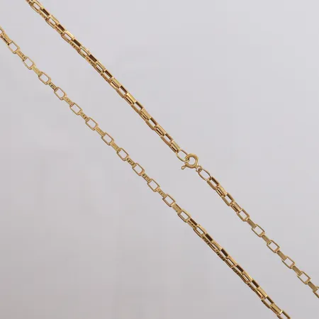 Kjede, hult, lengde 49cm, bredde 1,7- 3,5mm, 18K Vekt: 8,2 g Kontakt Lånekontoret for frakt