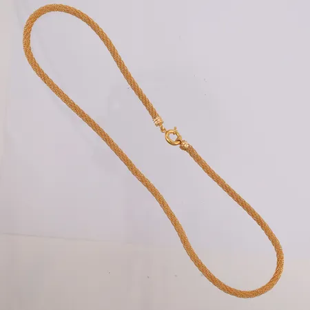 Halskjede, lengde 47cm, bredde 4mm, 21K Vekt: 20,9 g Kontakt Lånekontoret for frakt