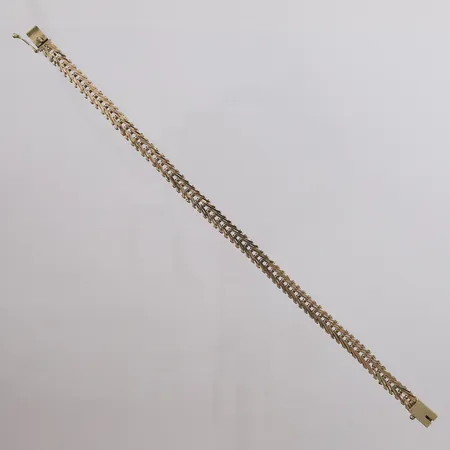 Armbånd Aks, lengde 20cm, bredde 6mm, 14K Vekt: 13,5 g Kontakt Lånekontoret for frakt