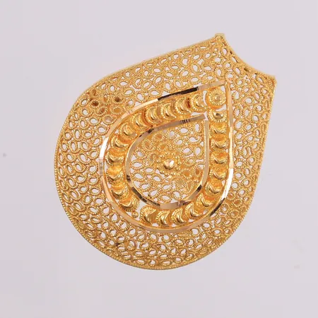 Ring, justerbar, 32x27mm, 21K Vekt: 8,1 g Kontakt Lånekontoret for frakt