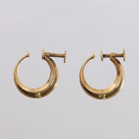 Ett par øredobber, ø16mm, bredde 1,2- 5mm, 14K Vekt: 2,6 g Kontakt Lånekontoret for frakt