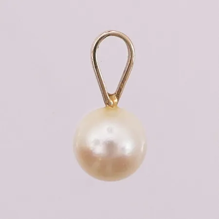 Anheng med perle, Ø 6,5 mm, lengde 13,3 mm, 14K Vekt: 0,6 g Kontakt Lånekontoret for frakt