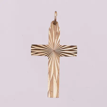 Anheng kors, 15 x 28 mm, bredde 0,6 mm, 14K Vekt: 0,9 g Kontakt Lånekontoret for frakt