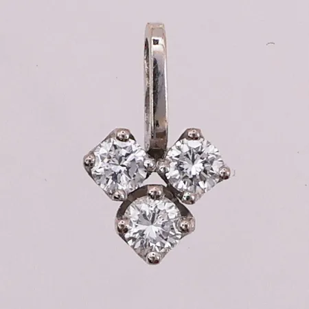 Anheng med diamanter, 3 x ca 0,10ct, David-Andersen, 14K Vekt: 1 g