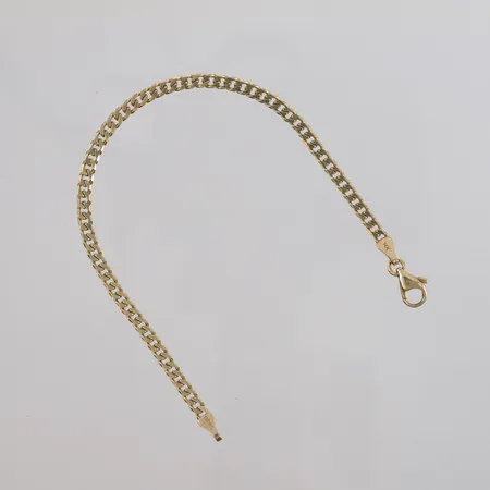 Armbånd Panser, lengde 19,5cm, bredde 3,5mm, 14K Vekt: 6 g Kontakt Lånekontoret for frakt