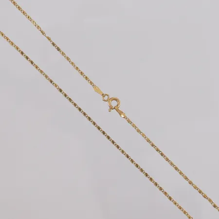Kjede, lengde 49cm, bredde 1,4mm, 18K Vekt: 3,1 g Kontakt Lånekontoret for frakt