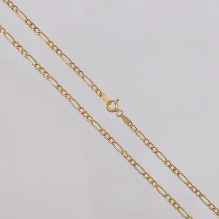 Kjede Figaro, lengde 39,5cm, bredde 2,5mm, 18K Vekt: 2,4 g Kontakt Lånekontoret for frakt