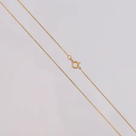 Kjede Panser, lengde 48,5cm, bredde 0,9mm, 18K Vekt: 1,2 g Kontakt Lånekontoret for frakt