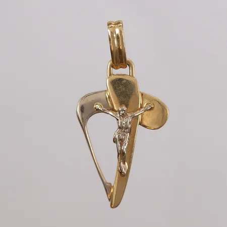 Anheng, to-farget, 45x23mm, 14K Vekt: 4,9 g Kontakt Lånekontoret for frakt