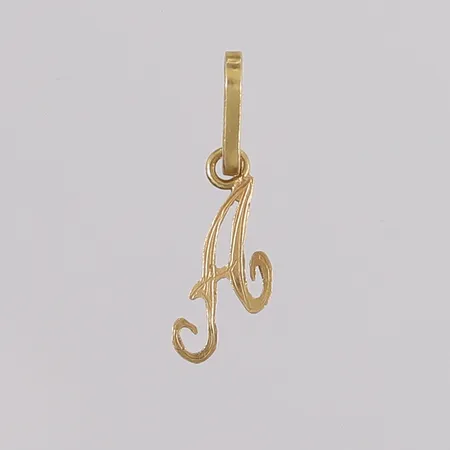 Anheng med bokstav "A", 17x7mm, 18K Vekt: 0,2 g Kontakt Lånekontoret for frakt