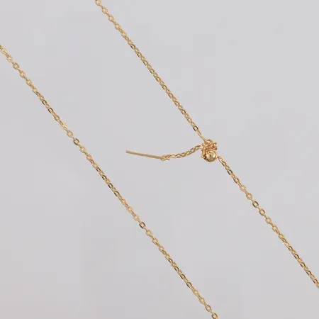 Kjede Anker med karabin til å justere lengde, maks lengde 50cm, bredde 1,2mm, 18K Vekt: 2 g Kontakt Lånekontoret for frakt