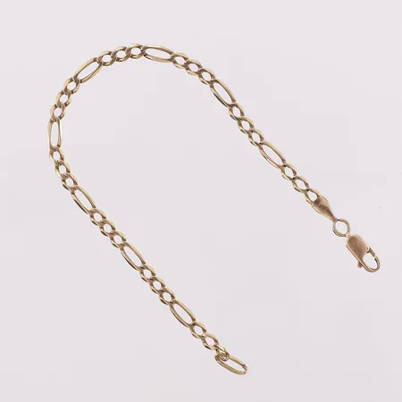 Armbånd figaro, lengde 18,5 cm, bredde 3,7 mm, 18K Vekt: 4,2 g Kontakt Lånekontoret for frakt